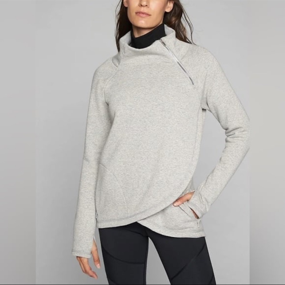 Kyodan gray asymmetrical pullover with a zip neckline athletic size XL women’s